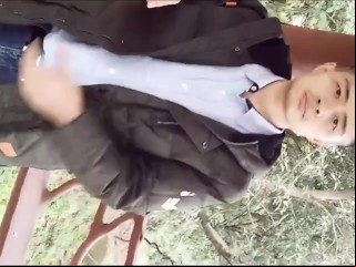 Chinese Salaryman Wanking Outdoors